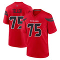 H.Texans #75 Wyatt Teller Player Red Alternate Home Game Jdoa Stitched Jerseys