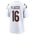 C.Bengals #16 Joe Flacco Player White Home Game Jdoa Stitched Jerseys