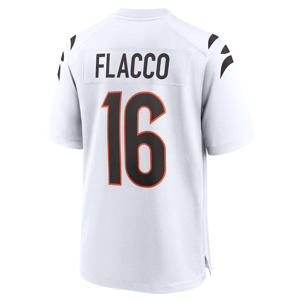 C.Bengals #16 Joe Flacco Player White Home Game Jdoa Stitched Jerseys