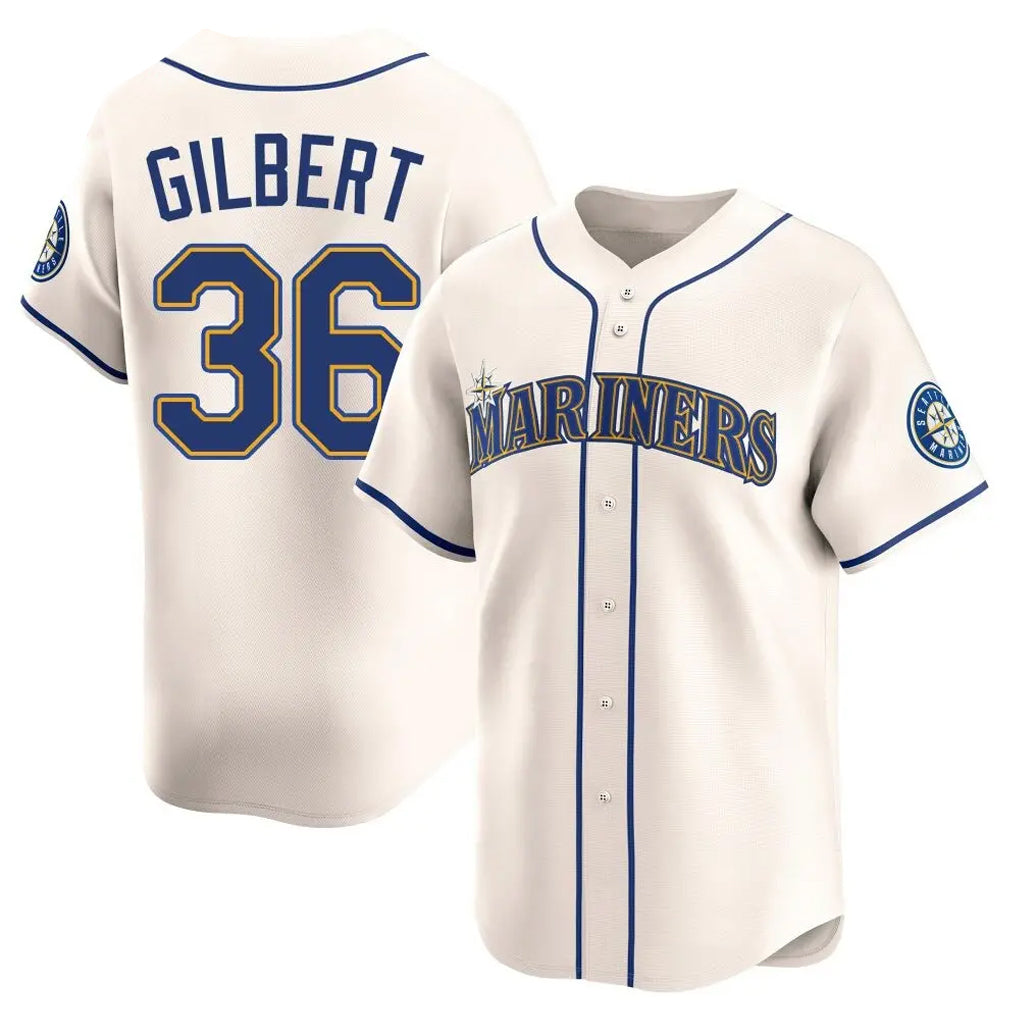 S.Mariners #36 Logan Gilbert Player Cream Home Limited Jdoa Stitched Jerseys