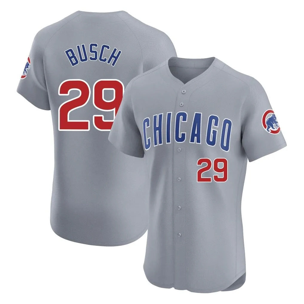 C.Cubs #29 Michael Busch Player Gray Road Limited Elite Home Jdoa Stitched Jerseys