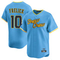 M.Brewers #10 Sal Frelick Player Light Blue City Connect Home Limited Jdoa Stitched Jerseys