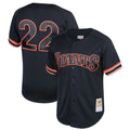 SF.Giants #22 Will Clark Player Black Mitchell & Ness Cooperstown Collection Limited Jdoa Stitched Jerseys
