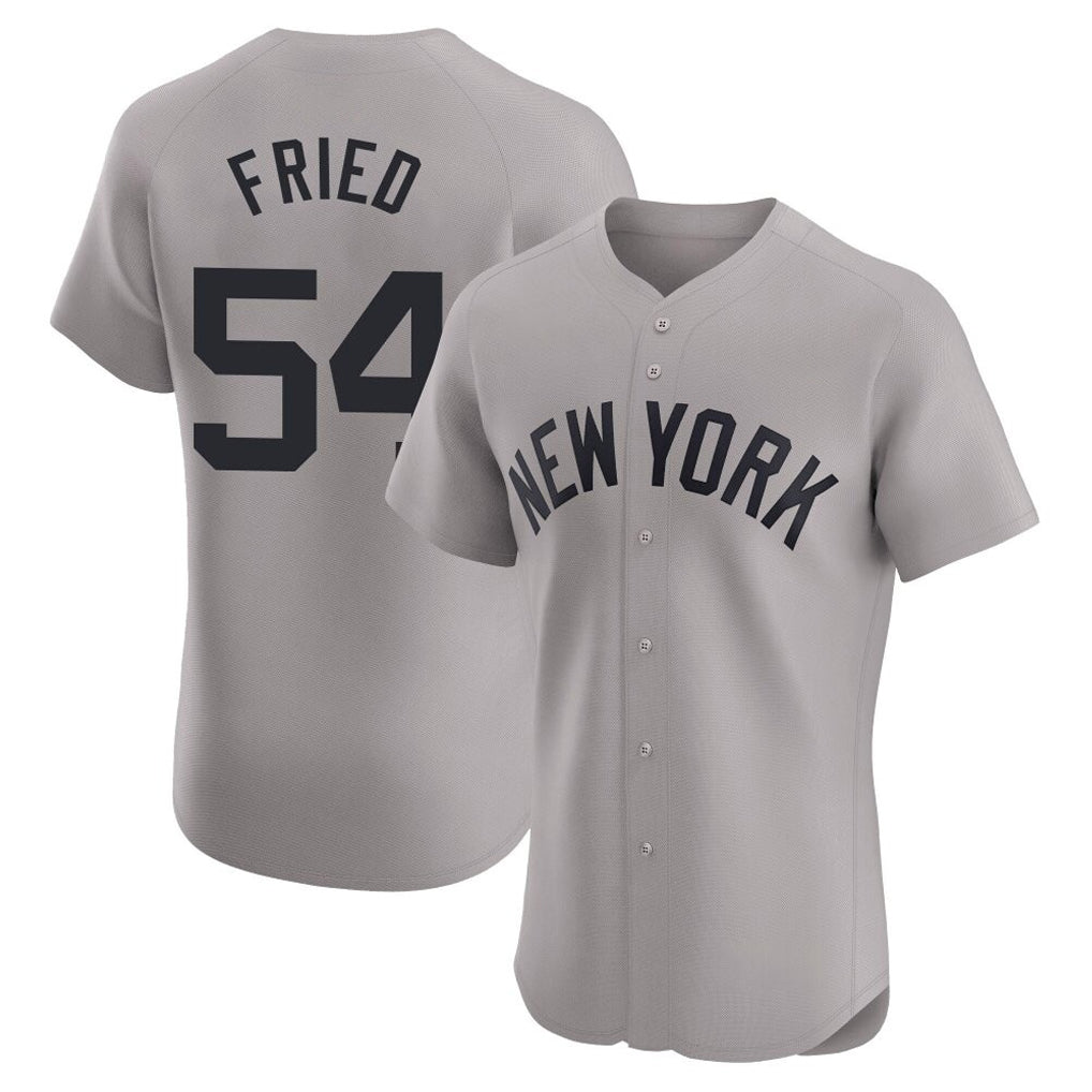 NY.Yankees #54 Max Fried Player Gray Limited Elite Home Jdoa Stitched Jerseys