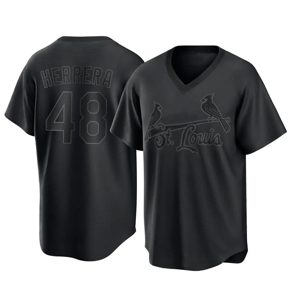St. Louis Cardinals #48 Ivan Herrera Player Black City Connect T-shirt Jdoa Stitched Jerseys