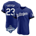 LA.Dodgers #23 Kyle Tucker Player Royal World Series Meet City Connect Elite Home Jdoa Stitched Jerseys