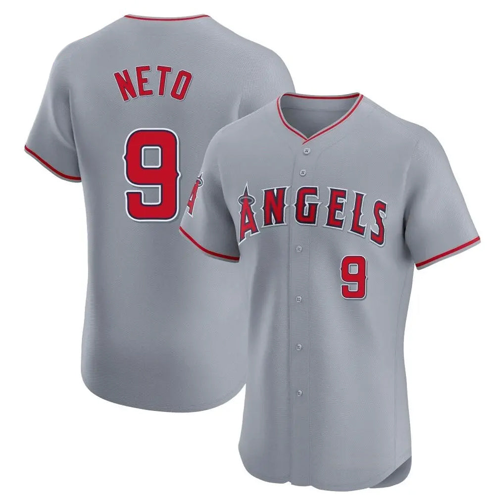LA.Angels #9 Zach Neto Player Gray Home Limited Elite Jdoa Stitched Jerseys