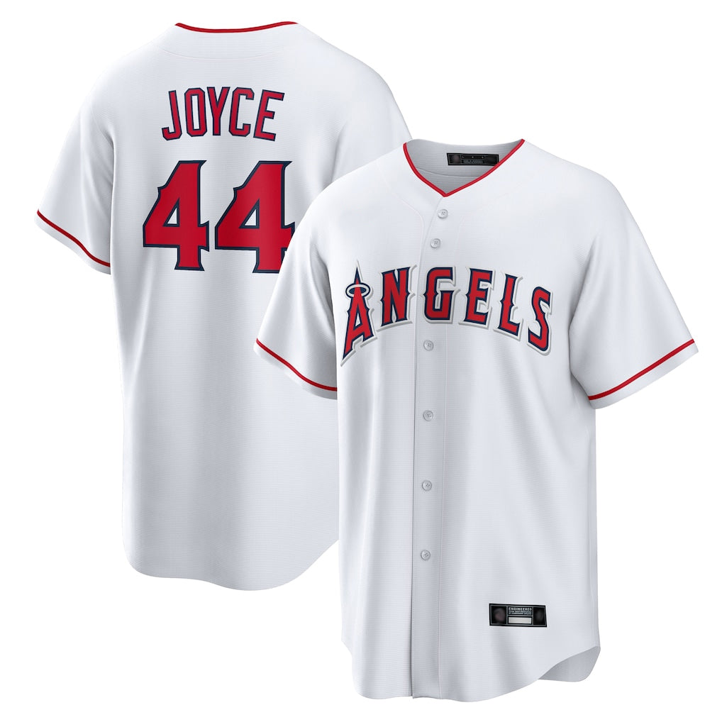 LA.Angels #44 Ben Joyce Player White Home Game Jdoa Stitched Jerseys