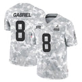 C.Browns #8 Dillon Gabriel Player Arctic Camo Salute to Service Limited Home Game Jdoa Stitched Jerseys
