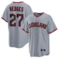 C.Guardians #27 Austin Hedges Player Gray Home Game Jdoa Stitched Jerseys