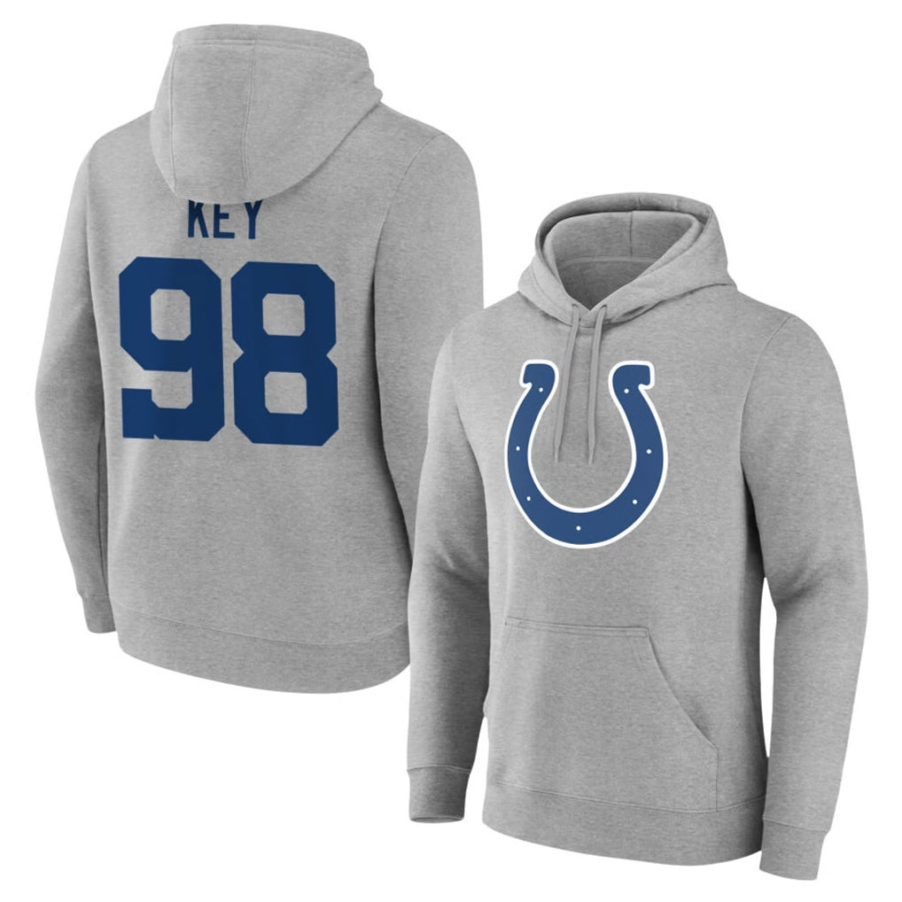 IN.Colts #98 Arden Key Player Gray Pullover Hoodies Limited Game Hdoa Stitched Jerseys