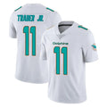 M.Dolphins #11 Dante Trader Jr. Player White Limited Vapor Untouchable Home Game Jdoa Stitched Jerseys