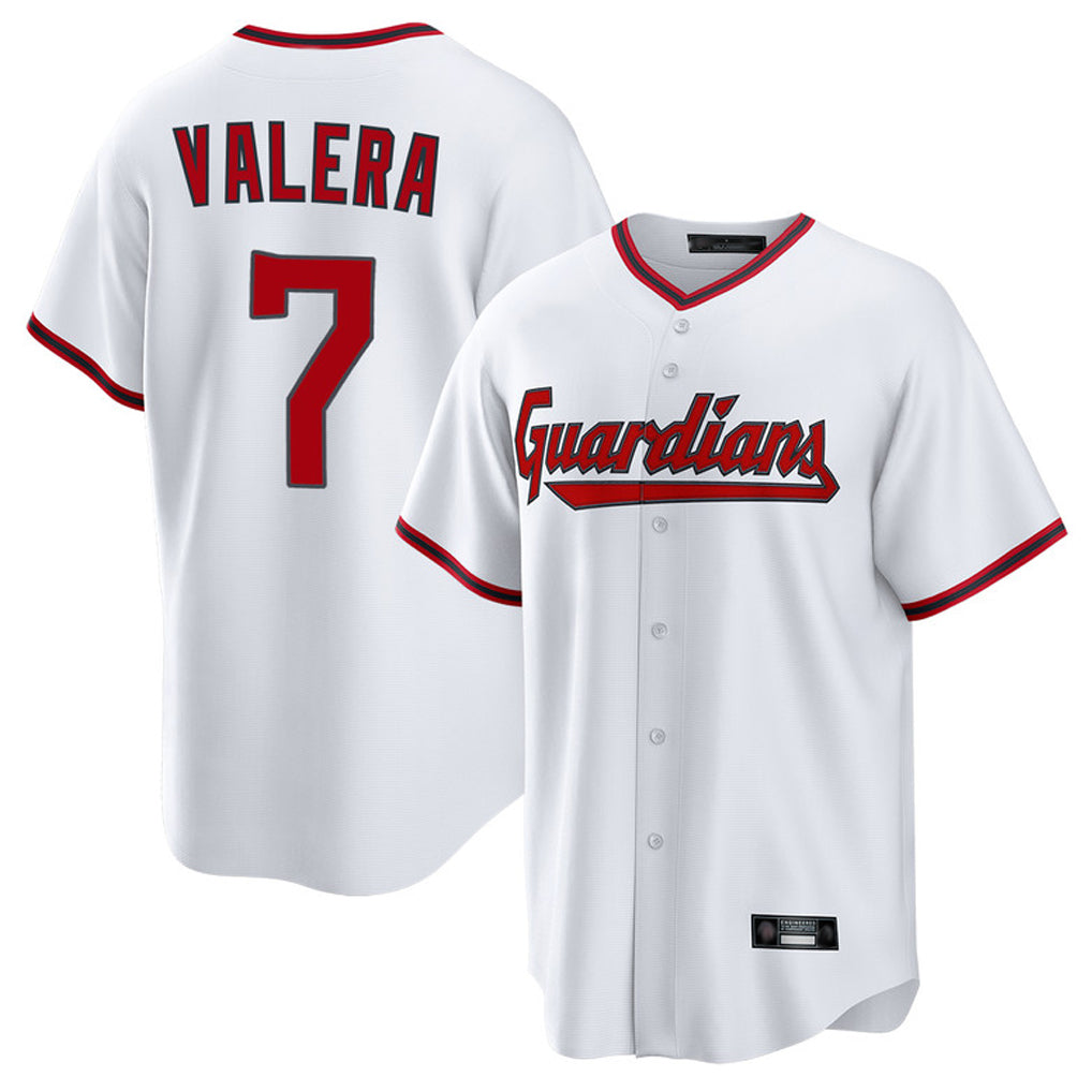 C.Guardians #7 George Valera Player White Game Home Jdoa Stitched Jerseys