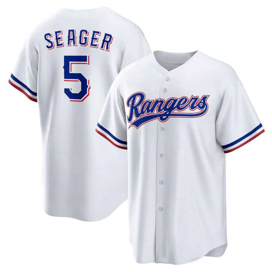 T.Rangers #5 Corey Seager Player White Home Replica Jdoa Stitched Jerseys