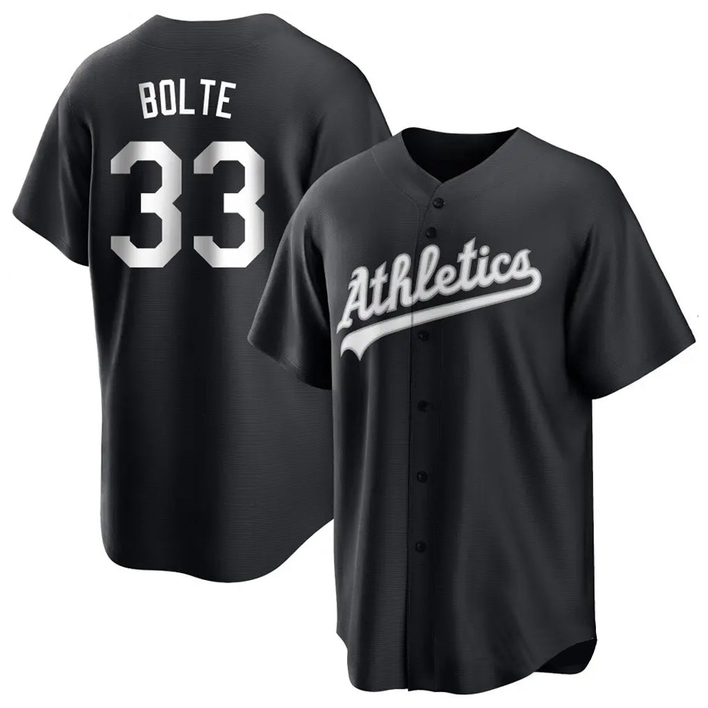 Athletics #33 Henry Bolte Player Black Fashion Home Game Jdoa Stitched Jerseys