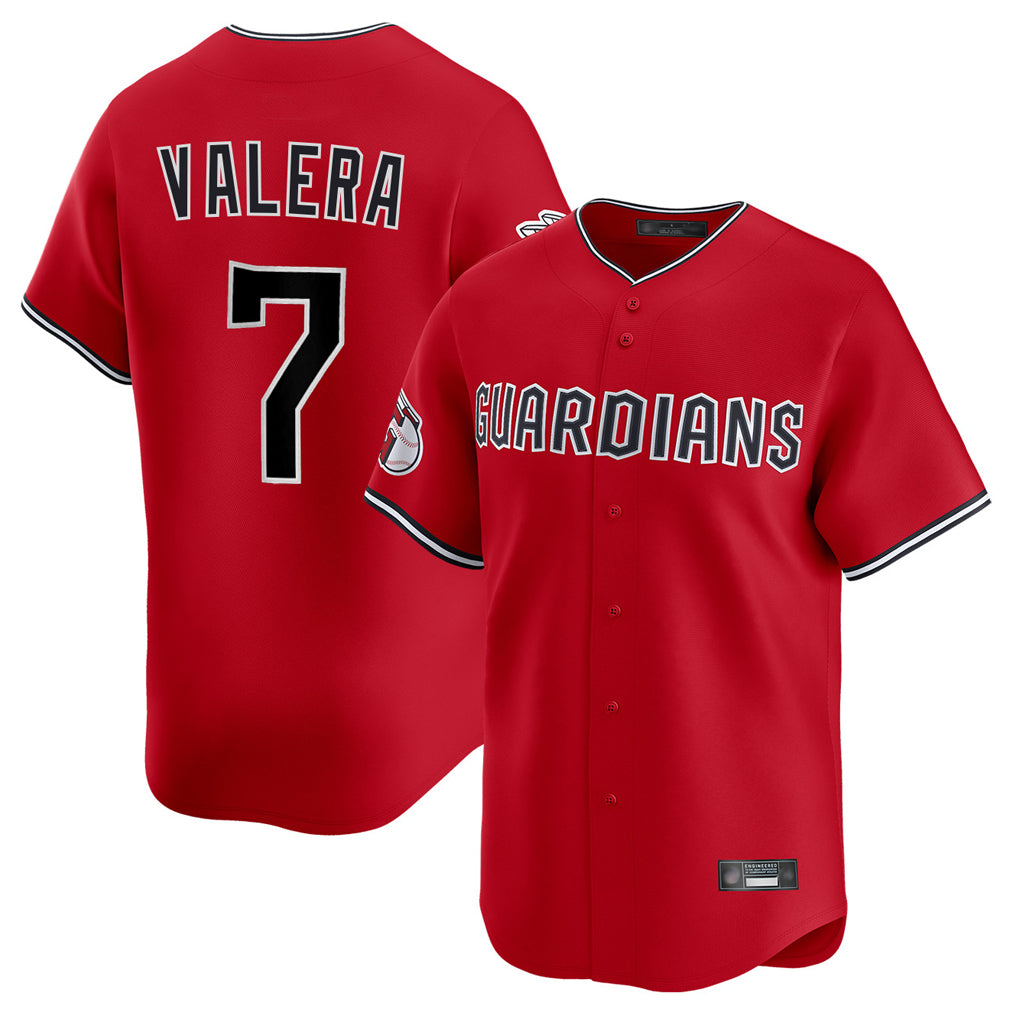 C.Guardians #7 George Valera Player Red Limited Home Jdoa Stitched Jerseys