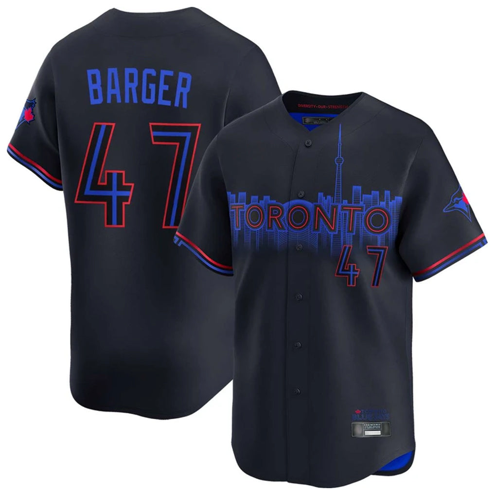 T.Blue Jays #47 Addison Barger Player Black&Blue City Connect Limited Jdoa Stitched Jerseys