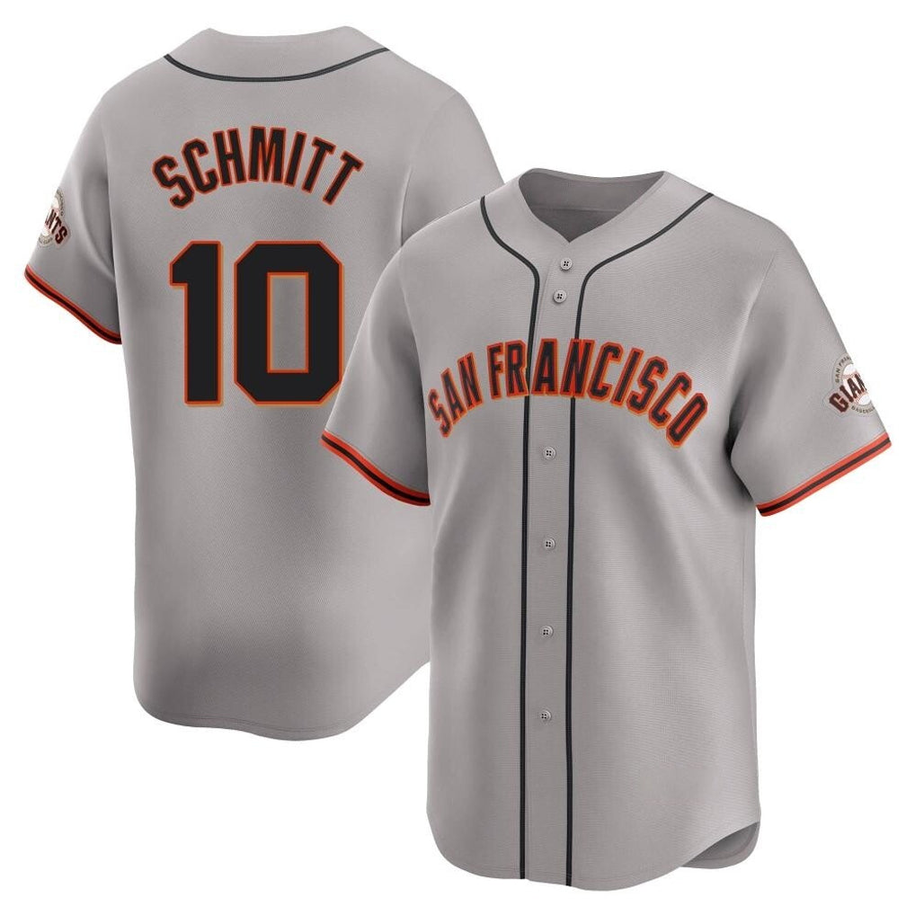 SF.Giants #10 Casey Schmitt Player Gray Home Limited Jdoa Stitched Jerseys