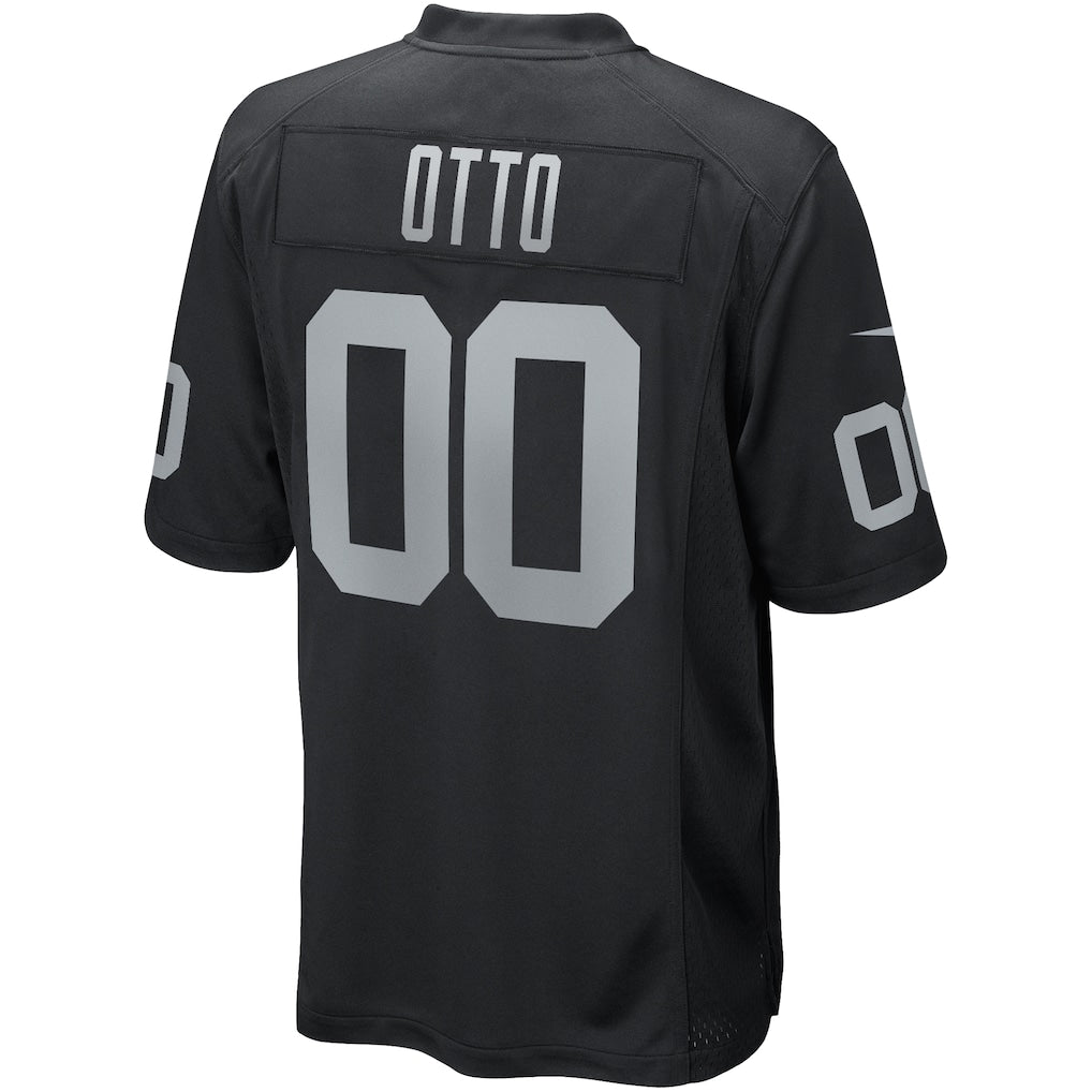 Jdoa LV.Raiders #0 Jim Otto Black Game Retired Player Jersey