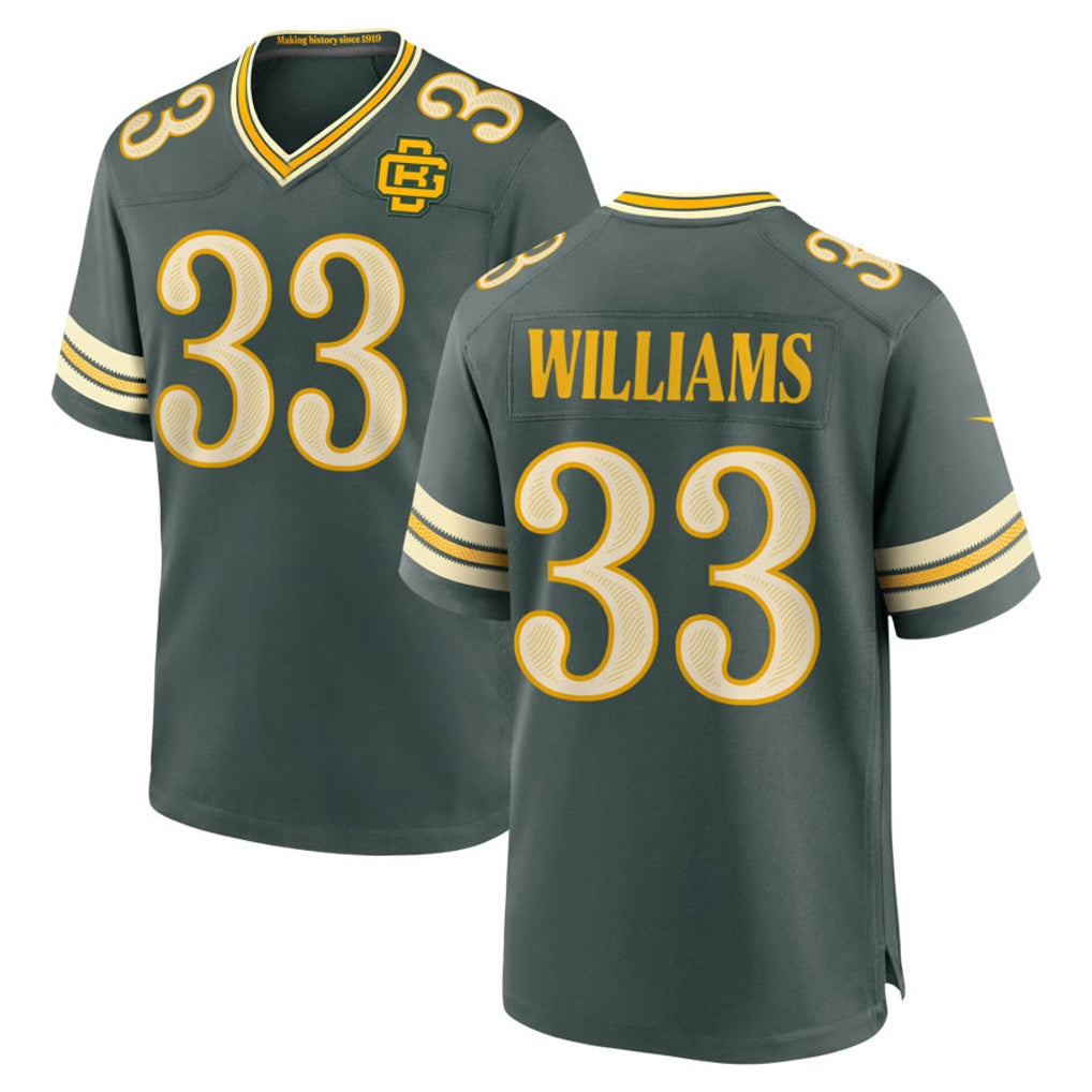 GB.Packers #33 Evan Williams Player Green 2026 Rivalries Collection Home Game Jdoa Stitched Jerseys