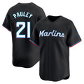 M.Marlins #21 Graham Pauley Player Black  Home Limited Jdoa Stitched Jerseys