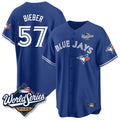 T.Blue Jays #57 Shane Bieber Player Royal 2025 World Series All Jdoa Stitched Jerseys