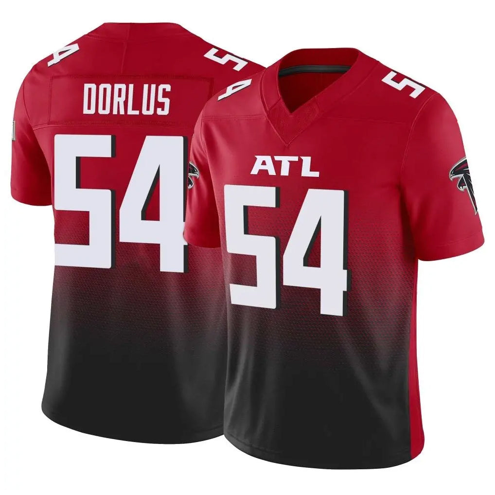 A.Falcons #54 Brandon Dorlus Player Red Vapor F.U.S.E. Limited Home Game Jdoa Stitched Jerseys
