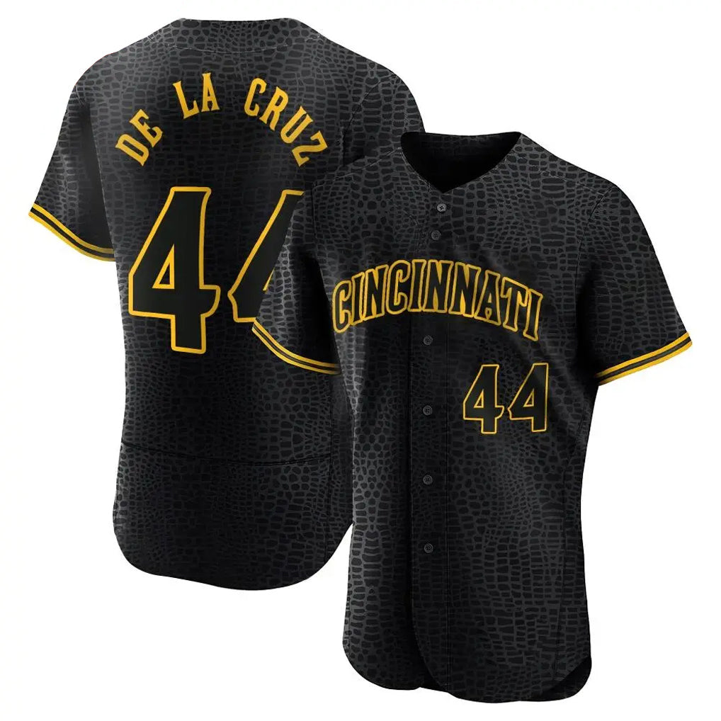 C.Reds #44 Elly De La Cruz Player Black Snake Skin City Limited Elite Home Jdoa Stitched Jerseys