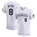 C.Rockies #8 Ryan Ritter Player White Limited Elite Home Jdoa Stitched Jerseys