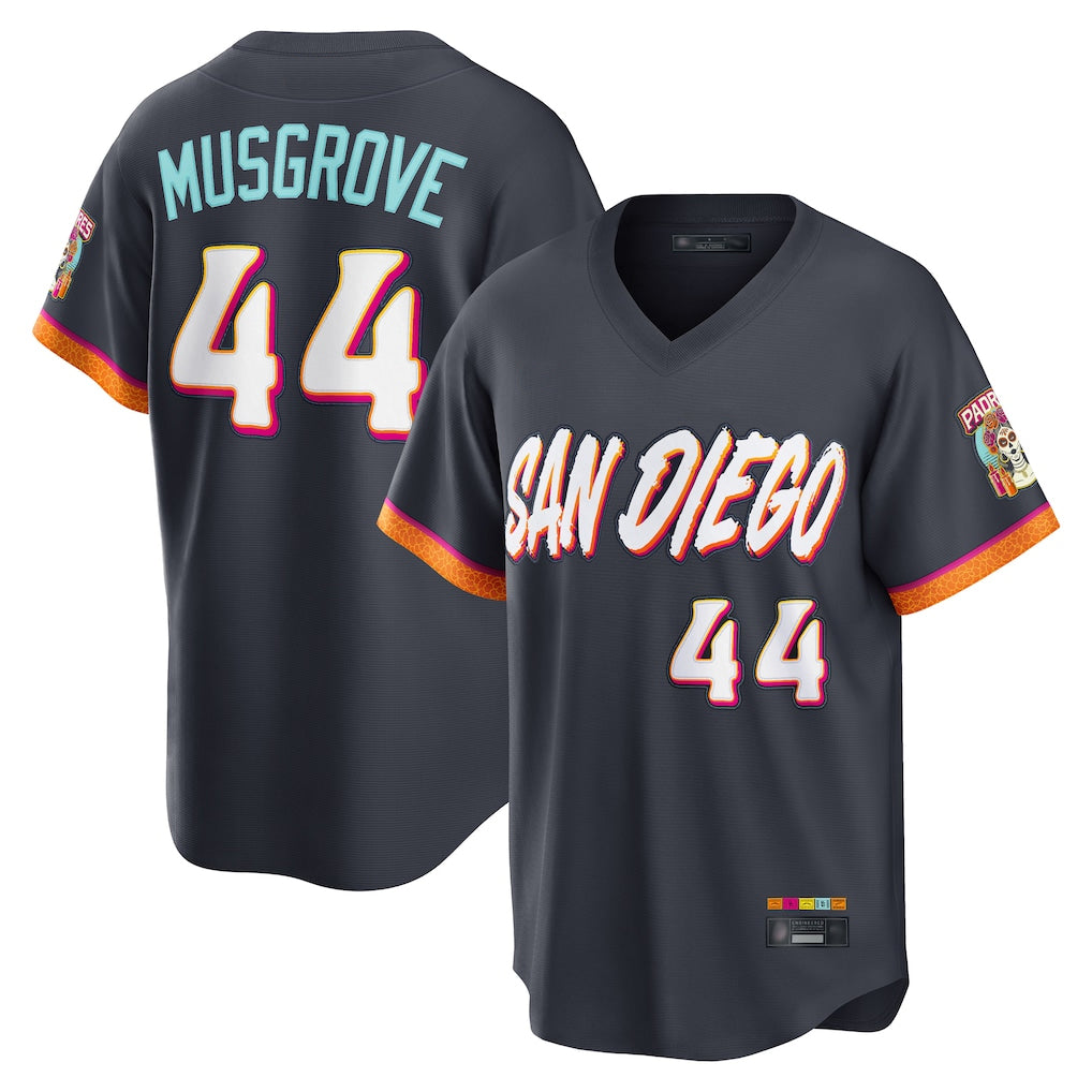 S.Diego Padres #44 Joe Musgrove Player Obsidian 2026 City Connect Home Limited T-shirt Jdoa Stitched Jerseys
