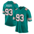 M.Dolphins #93 Zeek Biggers Player Aqua Alternate Home Game Jdoa Stitched Jerseys
