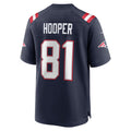 Jdoa NE.Patriots #81 Austin Hooper Navy Game Jersey