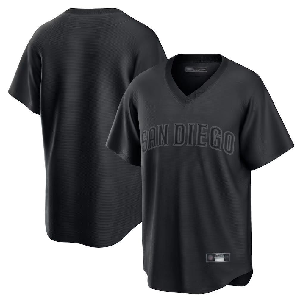 S.Diego Padres ## Diego Padres Blank Player Black Pitch Fashion Game T-shirt Jdoa Stitched Jerseys