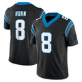 C.Panthers #8 Jaycee Horn Player Black Vapor F.U.S.E. Limited Home Game Jdoa Stitched Jerseys
