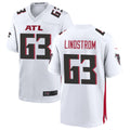 A.Falcons #63 Chris Lindstrom Player White Home Game Jdoa Stitched Jerseys