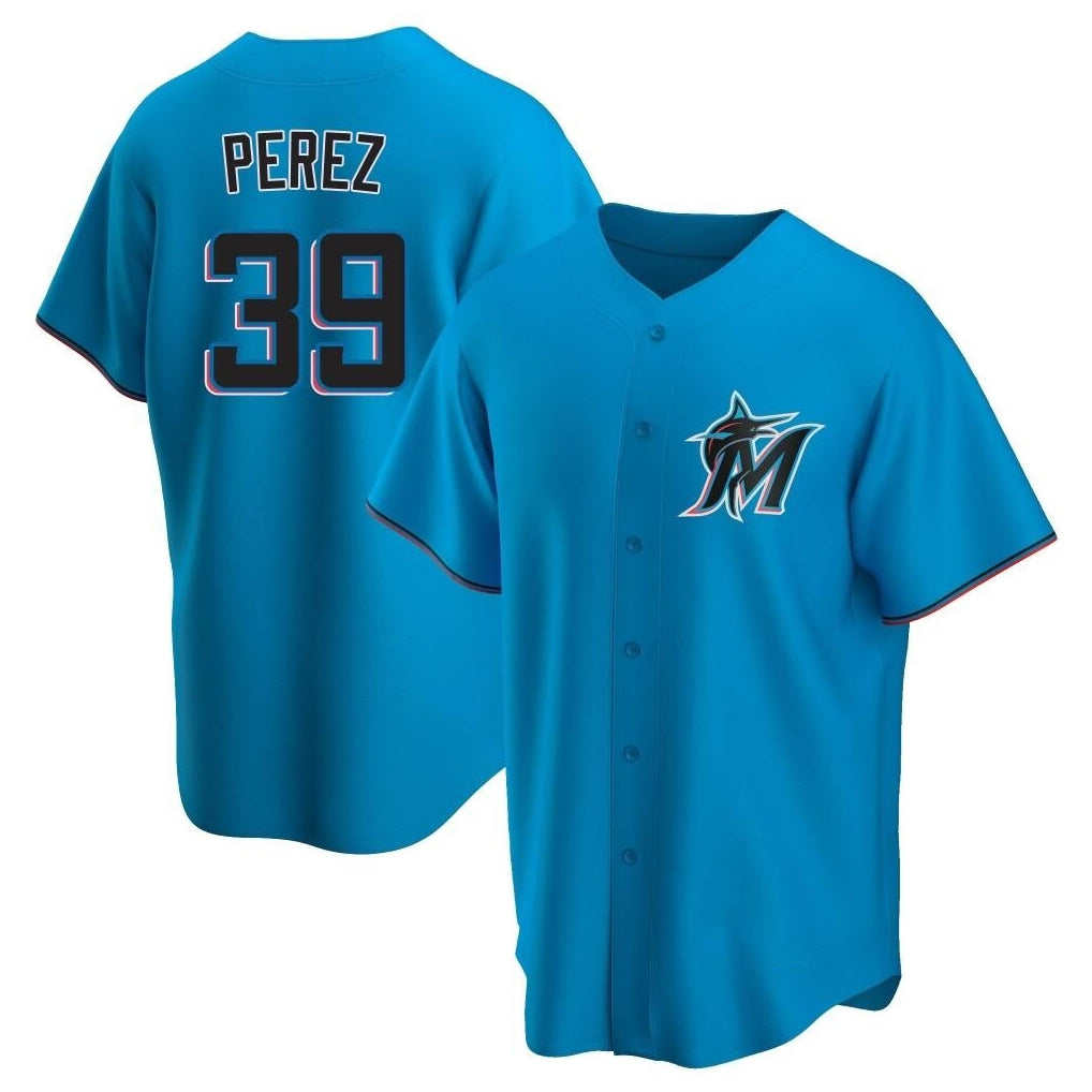 M.Marlins #39 Eury Perez Player Blue Home Game Jdoa Stitched Jerseys