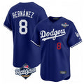 LA.Dodgers #8 Enrique Hern¨¢ndez Player Royal World Series Limited Home Jdoa Stitched Jerseys