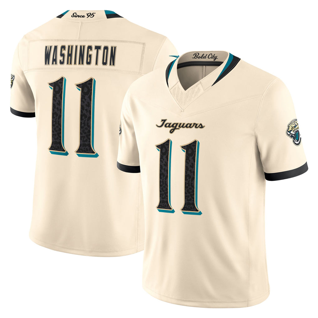 J.Jaguars #11 Parker Washington Player Natural Limited 2026 Rivalries Collection Game Jdoa Stitched Jerseys