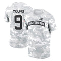 C.Panthers #9 Bryce Young Player Arctic Camo Salute to Service T-Shirt Hoodies Jdoa Stitched Jerseys