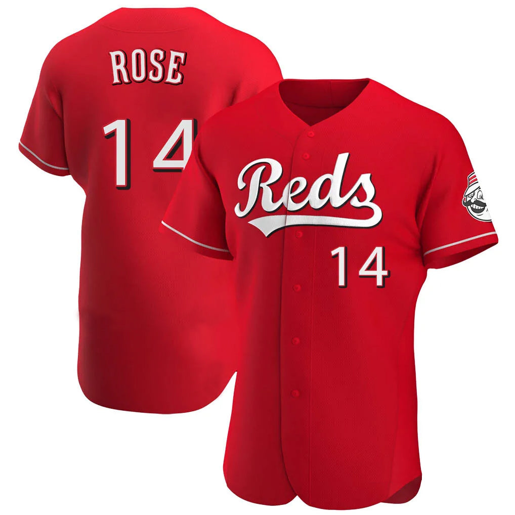 C.Reds #14 Pete Rose Player Red Limited Elite Home Jdoa Stitched Jerseys