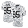 LV.Raiders #95 Kwity Paye Player Arctic Camo Salute To Service Limited Game Stitched Jerseys