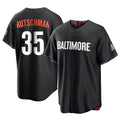 B.Orioles #35 Adley Rutschman Player Black City Connect Home Game Jdoa Stitched Jerseys