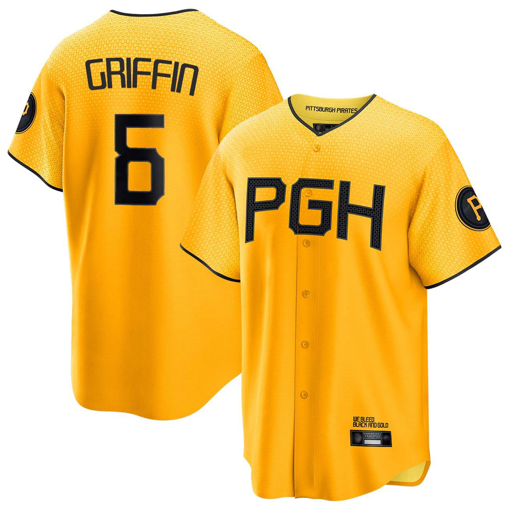 P.Pirates #6 Konnor Griffin Player Gold City Connect Home Game Jdoa Stitched Jerseys