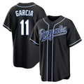 KC.Royals #11 Maikel Garcia Player Black Carbon Fashion Home Game Jdoa Stitched Jerseys