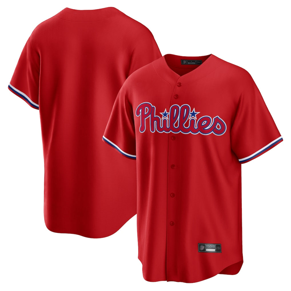 P.Phillies ## Phillies Blank Player Red Home Game Jdoa Stitched Jerseys