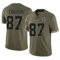 D.Cowboys #87 Jake Ferguson Player Olive Salute to Service Limited Game Jdoa Stitched Jerseys