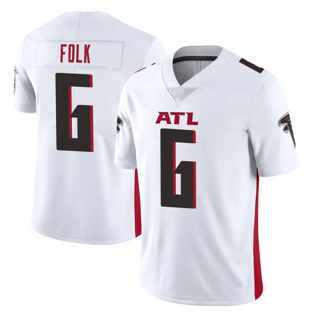 A.Falcons #6 Nick Folk Player White Vapor Untouchable Limited Home Game Jdoa Stitched Jerseys