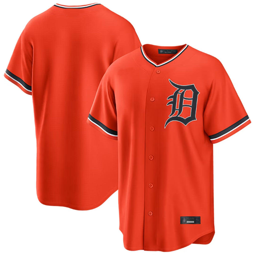 D.Tigers ## Tigers Blank Player Orange Home Game Jdoa Stitched Jerseys