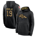 D.Broncos #19 Marvin Mims Jr. Player Black Salute to Service Pullover Hoodies Limited Jdoa Stitched Jerseys