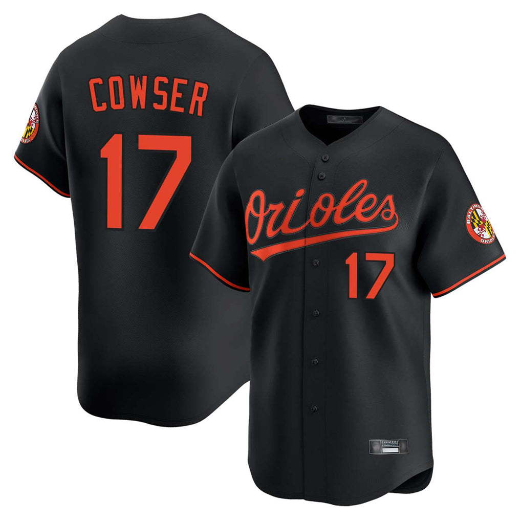 B.Orioles #17 Colton Cowser Player Black Limited Home Game Jdoa Stitched Jerseys